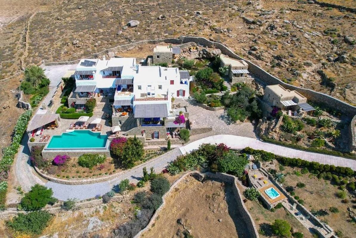 Villa Megalo — aerial view gardens